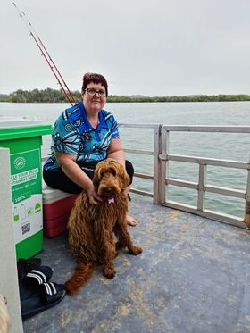 Yindi, scawoo you are my sunshine on a houseboat fishing trip with her guardian family